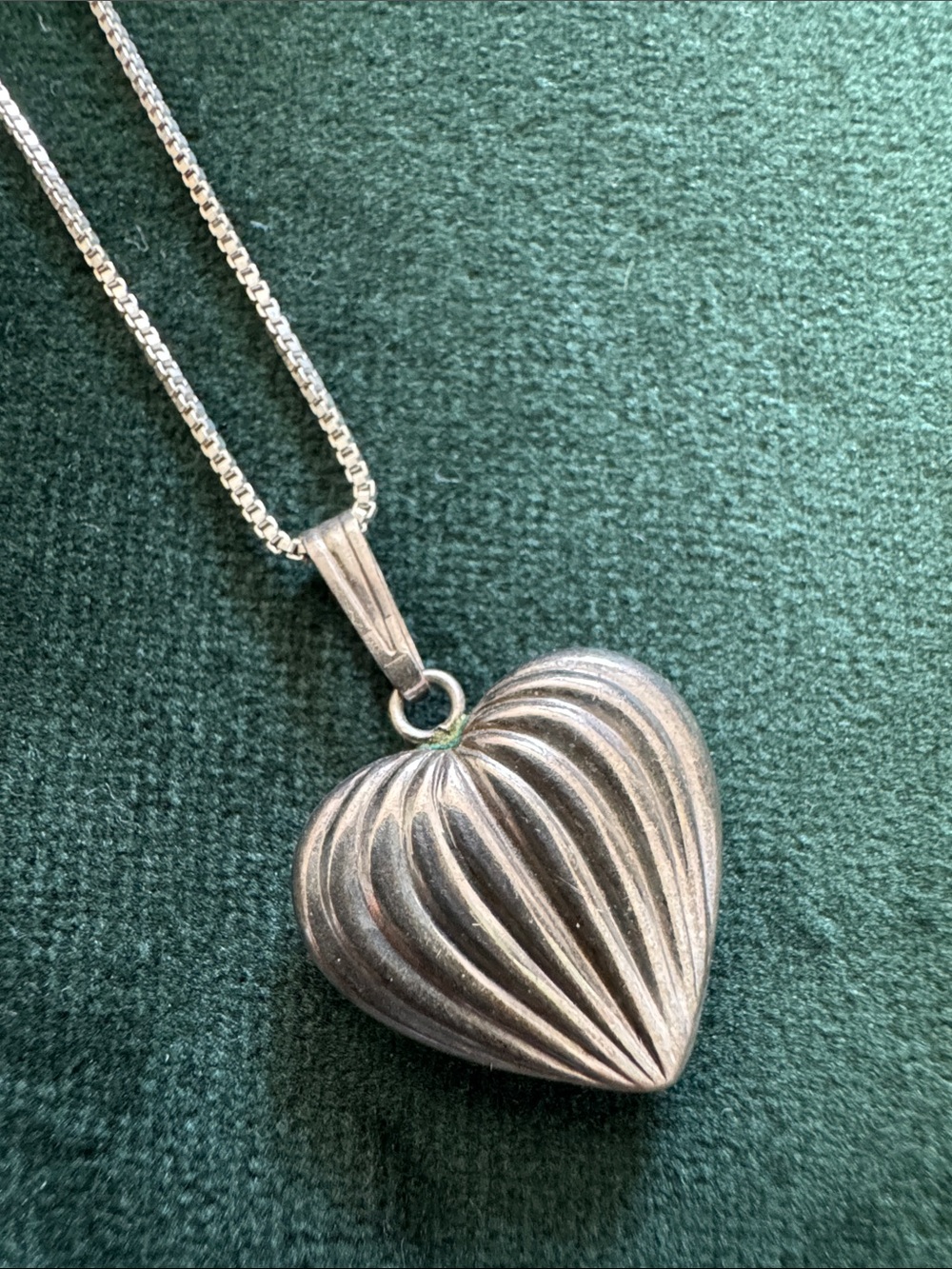 Silver Heart Pendant Necklace - Women Jewelry